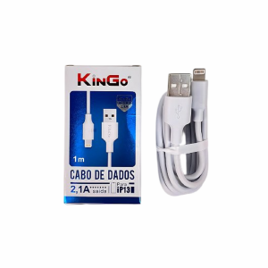 CABO DE DADOS USB / LIGHTNING IPHONE 2,1A 1 METRO IP13 KINGO