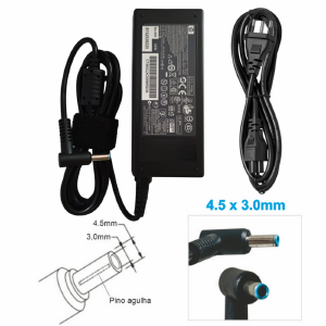 FONTE CARREGADOR NOTEBOOK COMPATIVEL HP 19,5 3,33A 4,5X3,0MM AZUL  (A)
