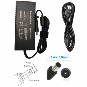FONTE CARREGADOR NOTEBOOK COMPATIVEL HP 19,5V 7,89A 7,4X5,0MM  (B)