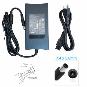 FONTE CARREGADOR NOTEBOOK COMPATIVEL DELL 19,5V 9,23A 7,4X5,0MM 180W (B)