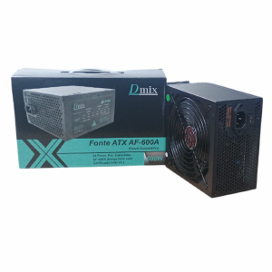 FONTE ATX 600W  BIVOLT  / FAN 140MM / C/4 SATA DMIX AF-600A
