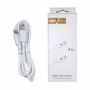CABO DE DADOS TIPO-C / TIPO-C 3,0A / 5V 1,2 METROS DEX DCB-32