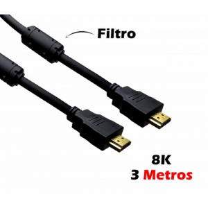CABO HDMI  3 METROS 2.1 8K DEX HM308