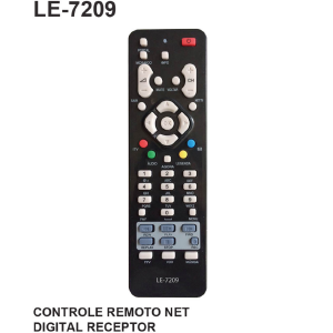 CONTROLE REMOTO P/ RECEPTOR DIGITAL COMPATIVEL NET LELONG LE-7209 (34)