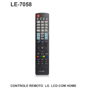 CONTROLE REMOTO COMPATIVEL P/ TV LG C/ HOME LELONG LE-7058 (37)