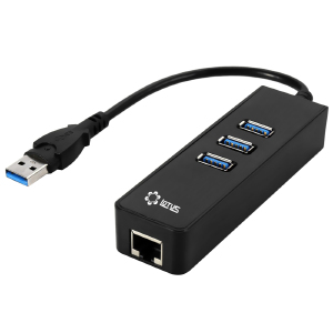 HUB USB 3.0 3 PORTAS USB 3.0 + 1 PORTA RJ45 /1000 LOTUS LT-1163