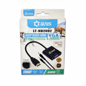 CABO ADAPTADOR HDMI P/ VGA COM AUDIO LOTUS LT-HD2002