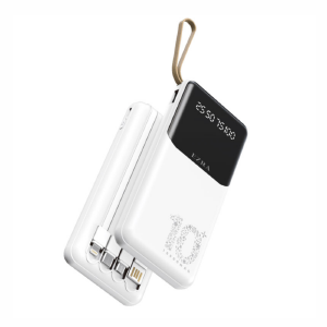 CARREGADOR PORTÁTIL POWER BANK 10000MAH EZRA EZ-S34 BRANCO
