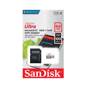 CARTÃO DE MEMORIA SANDISK ULTRA 64GB SDSQUNR-064G-GN3MA X