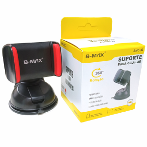 SUPORTE VEICULAR PARA CELULAR VENTOSA E ROTAÇÃO 360 B-MAX BMG-32