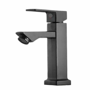 TORNEIRA DE METAL BANCADA LUXO BICA BAIXA TNL-02-PT INOX PRETO FOSCO