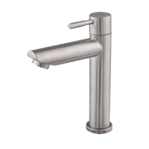 TORNEIRA DE METAL BANCADA TNL-03-PP INOX PRATA AÇO ESCOVADO