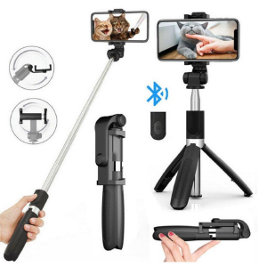TRIPE - BASTÃO - PAU DE SELFIE PARA CELULAR C/ BLUETOOTH B-MAX BMG-35 PRETO