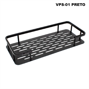 PRATELEIRA MULTIUSO ALUMINIO PRETA 31X13X6CM VPS-01-PT